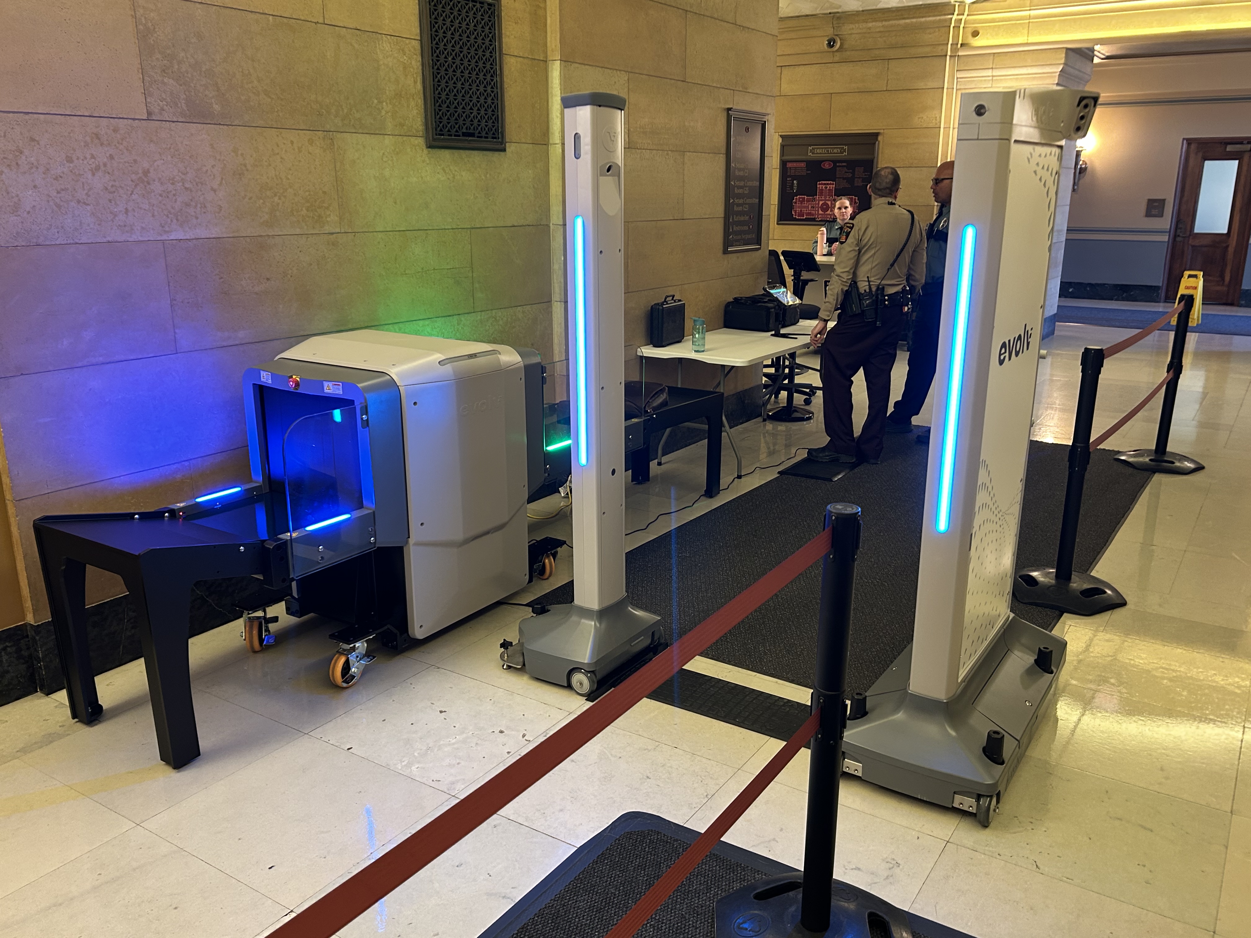 Photo of the capitol screening devices