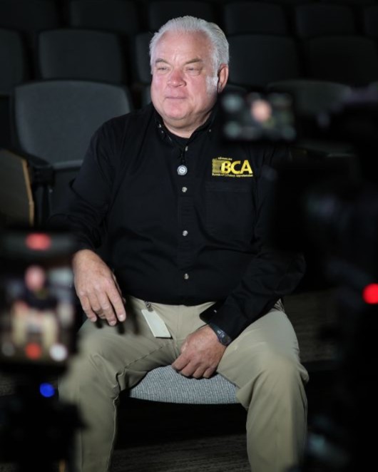 Mike sits for an interview