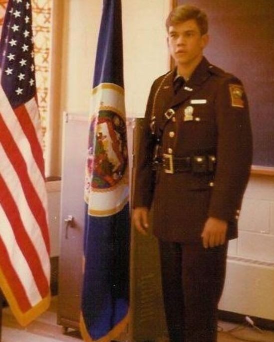 Mike at academy graduation