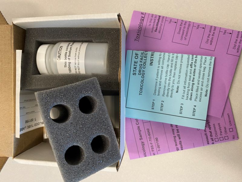 Contents of the drug facilitated crime kit.