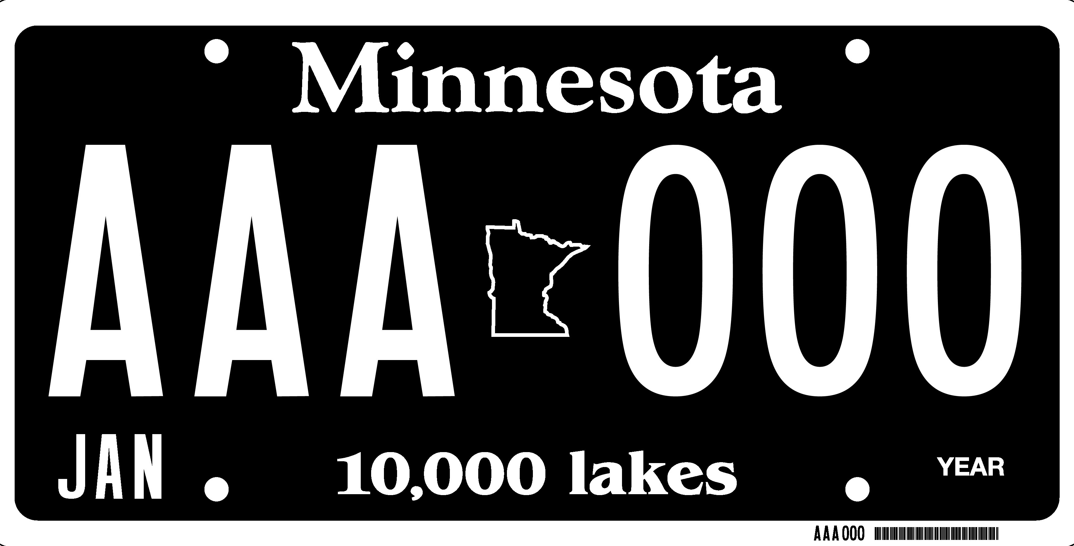 Sample of a Blackout license plate