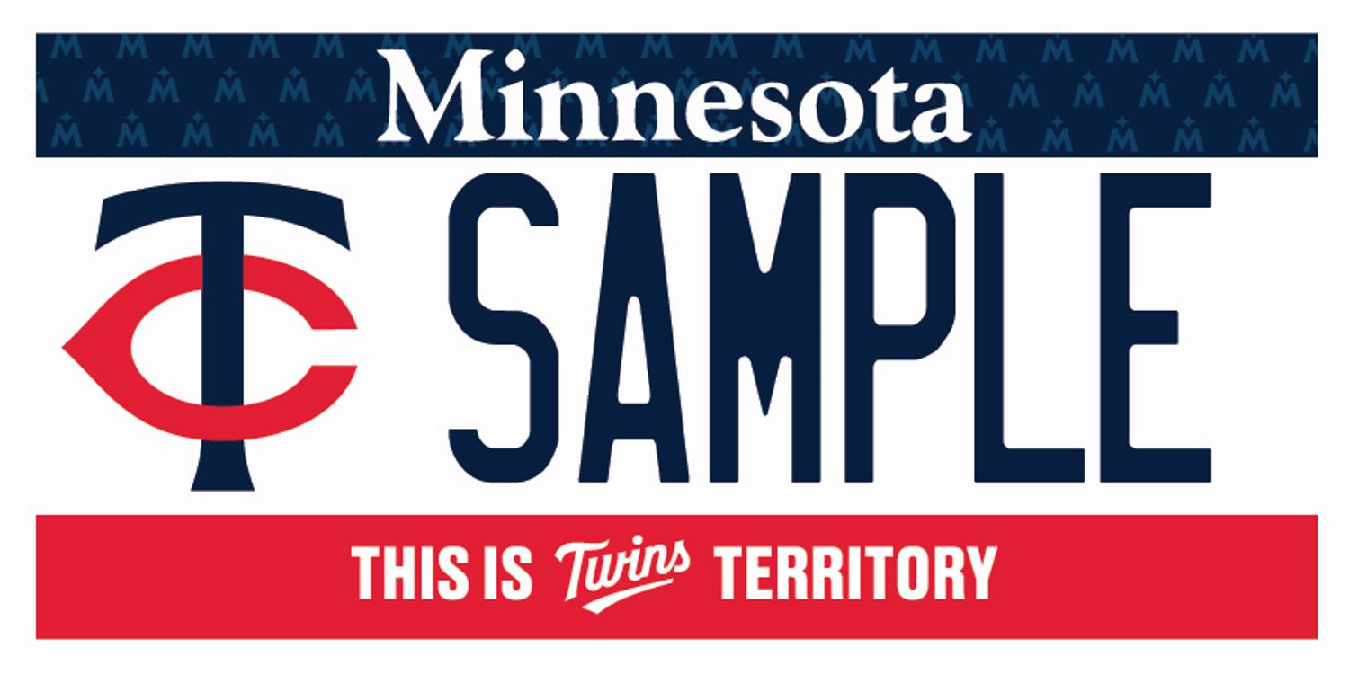 Sample of a Twins sports team license plate