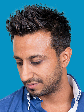 Sample of a card photo with a person looking down