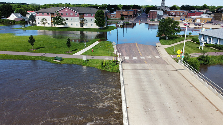 Flooding in Jackson, Minnesota