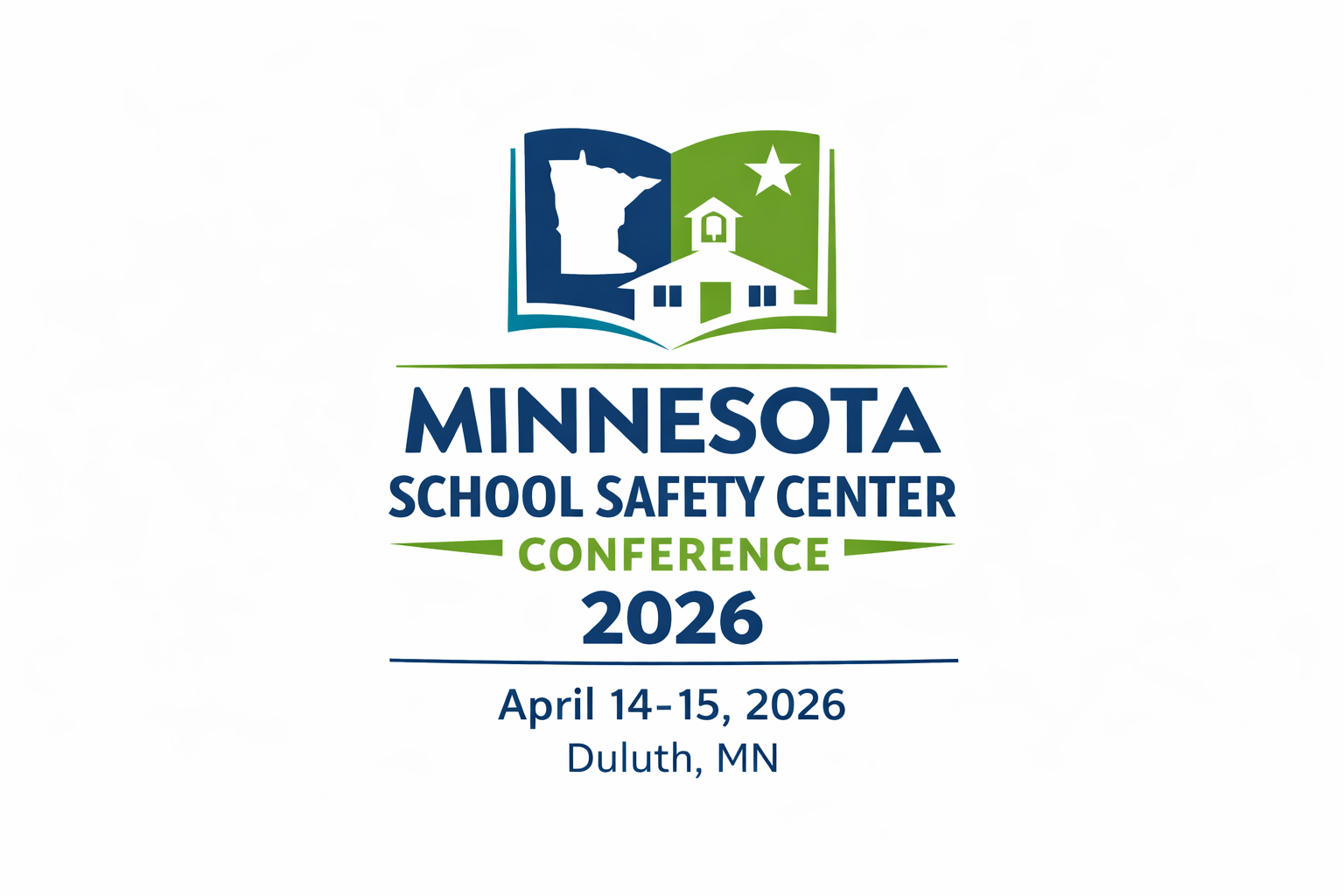 this is a multi-colored logo announcing the 2026 Minnesota School Safety Center Conference. 