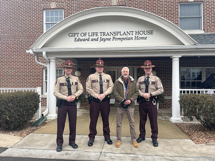 Trooper’s heart delivery team with patient 