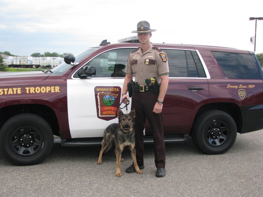 Trooper Nick Otterson and K9 Busa (retired 2023)  