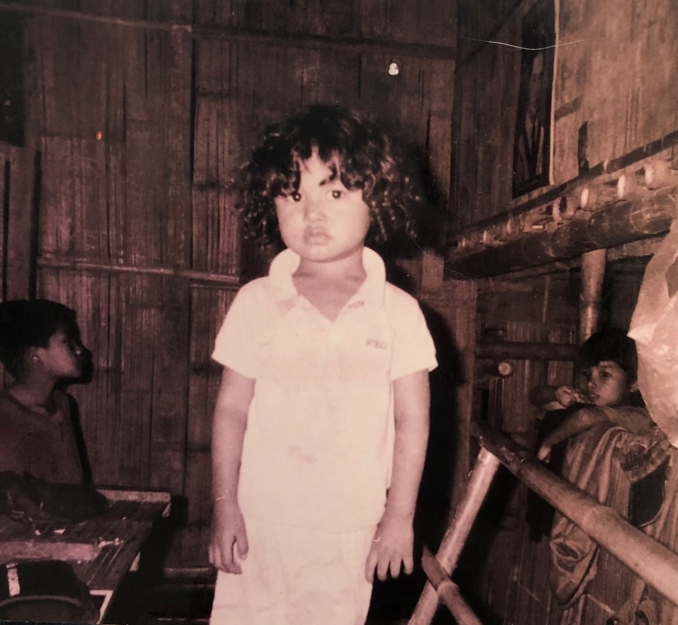 Trooper Wade Chit as a child living in a Thailand refugee camp