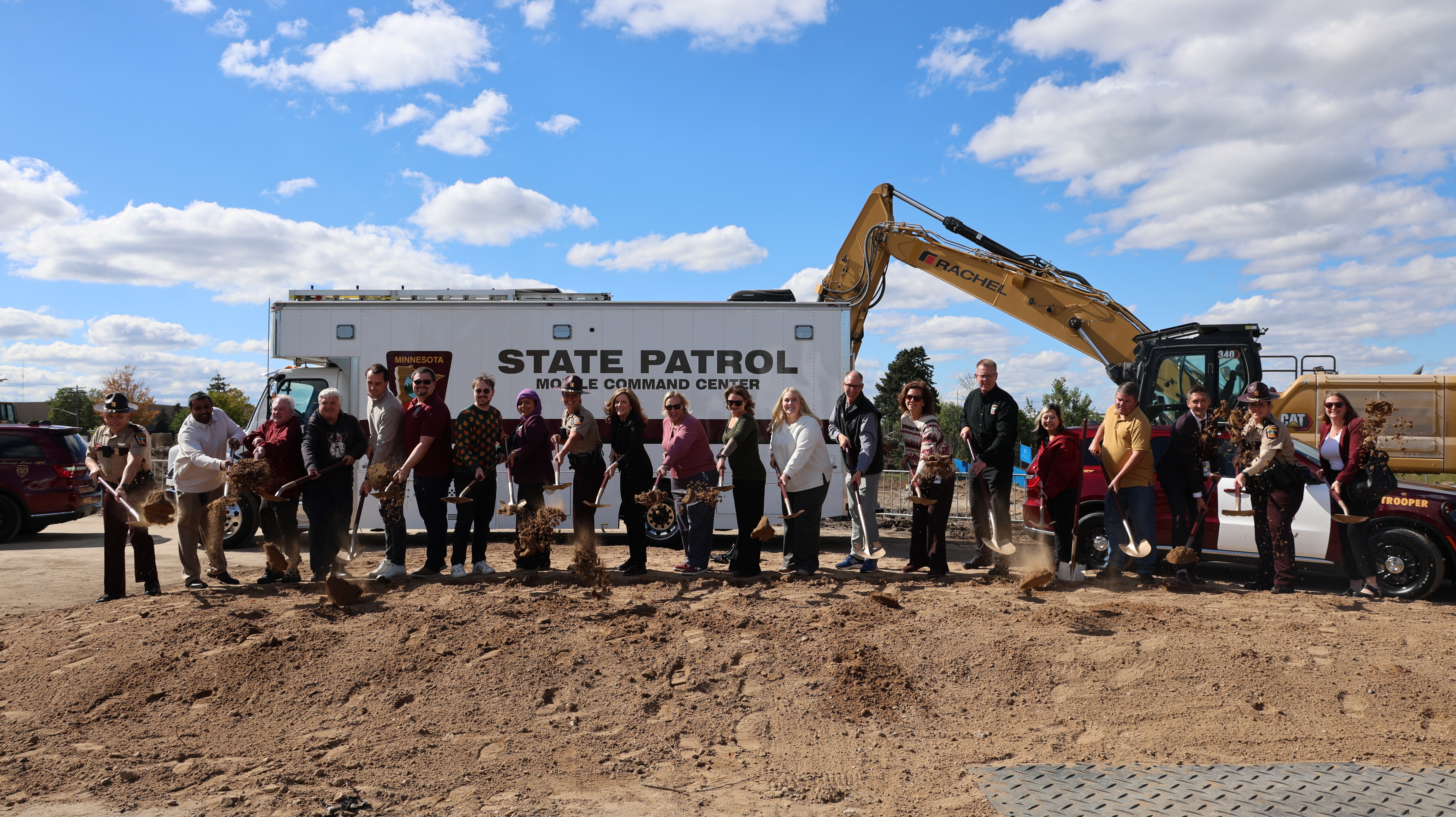 State Patrol support staff break ground on the agency's new headquarters building
