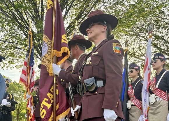 Troopers at memorial