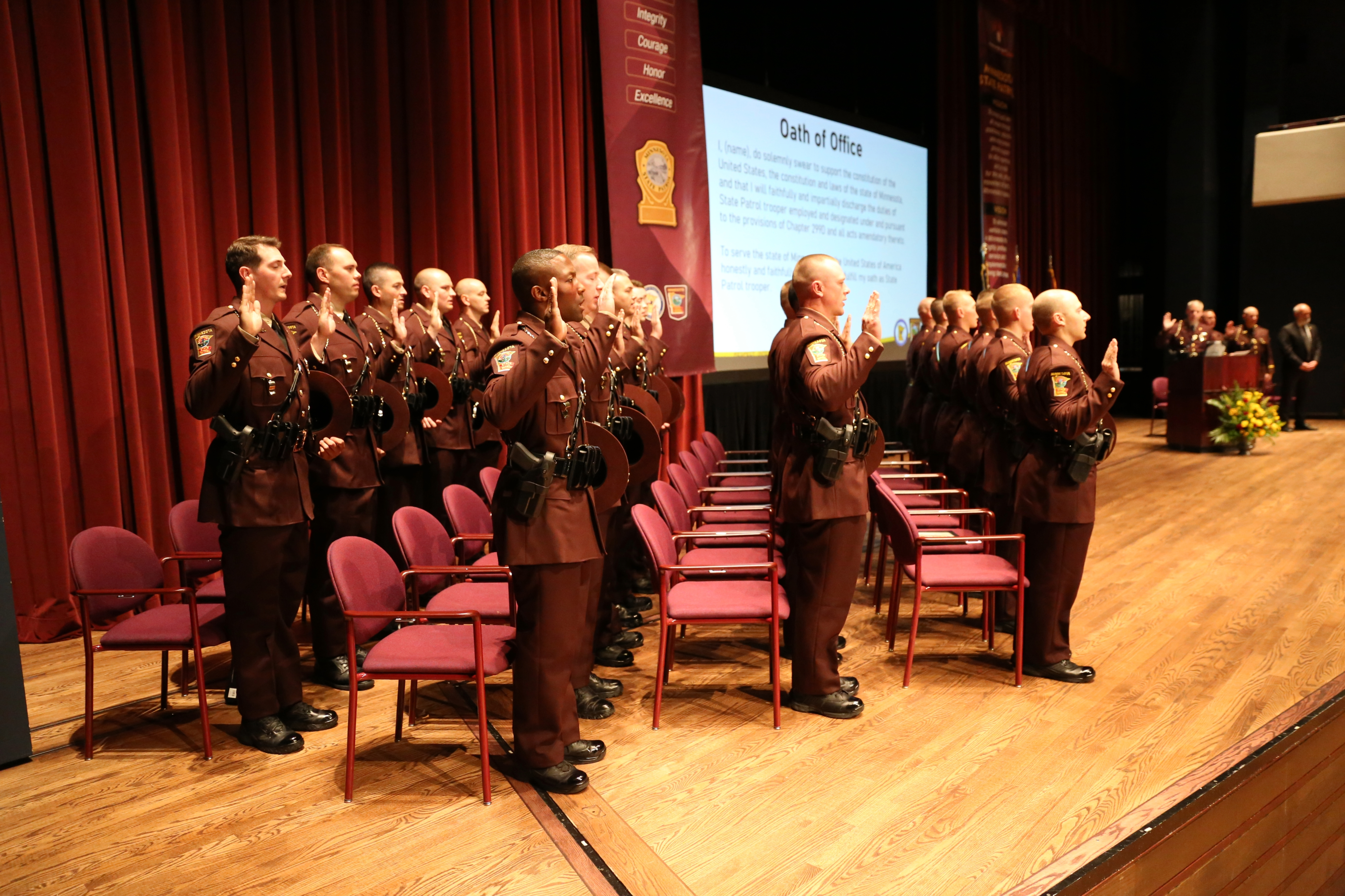troopers raising right hand taking oath