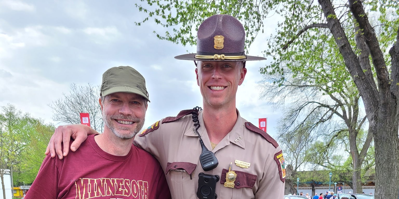 Don Weiblen and Trooper Nick Otterson