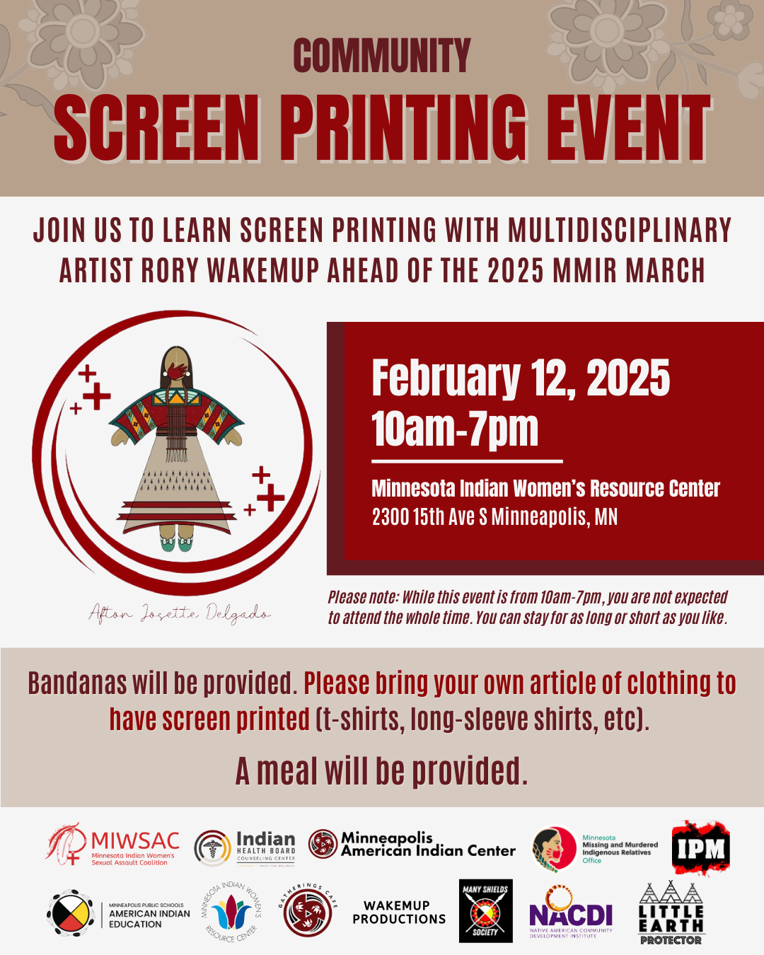 Screen printing event flyer