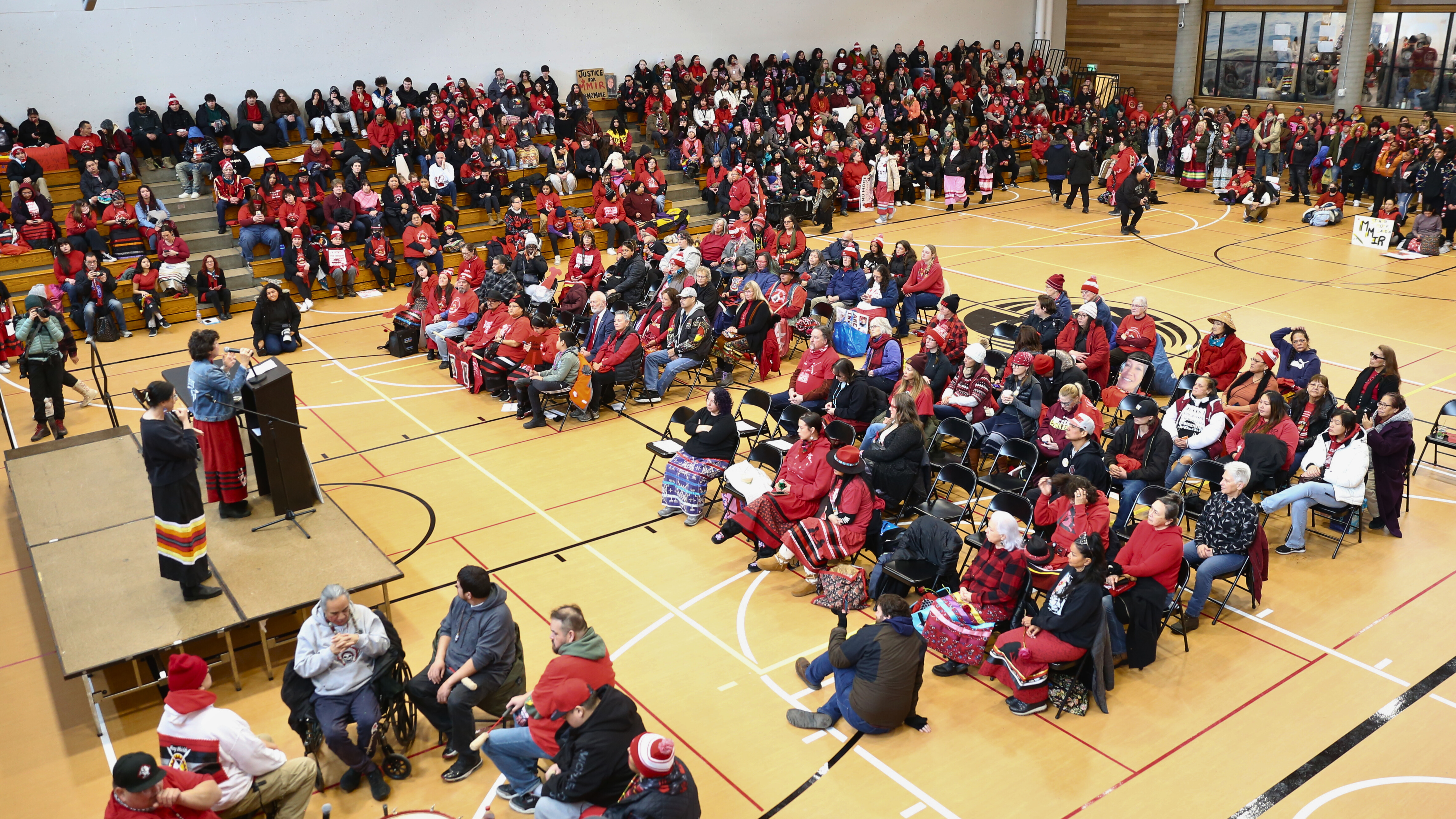 Group in gymnasium of MAIC on February 14.