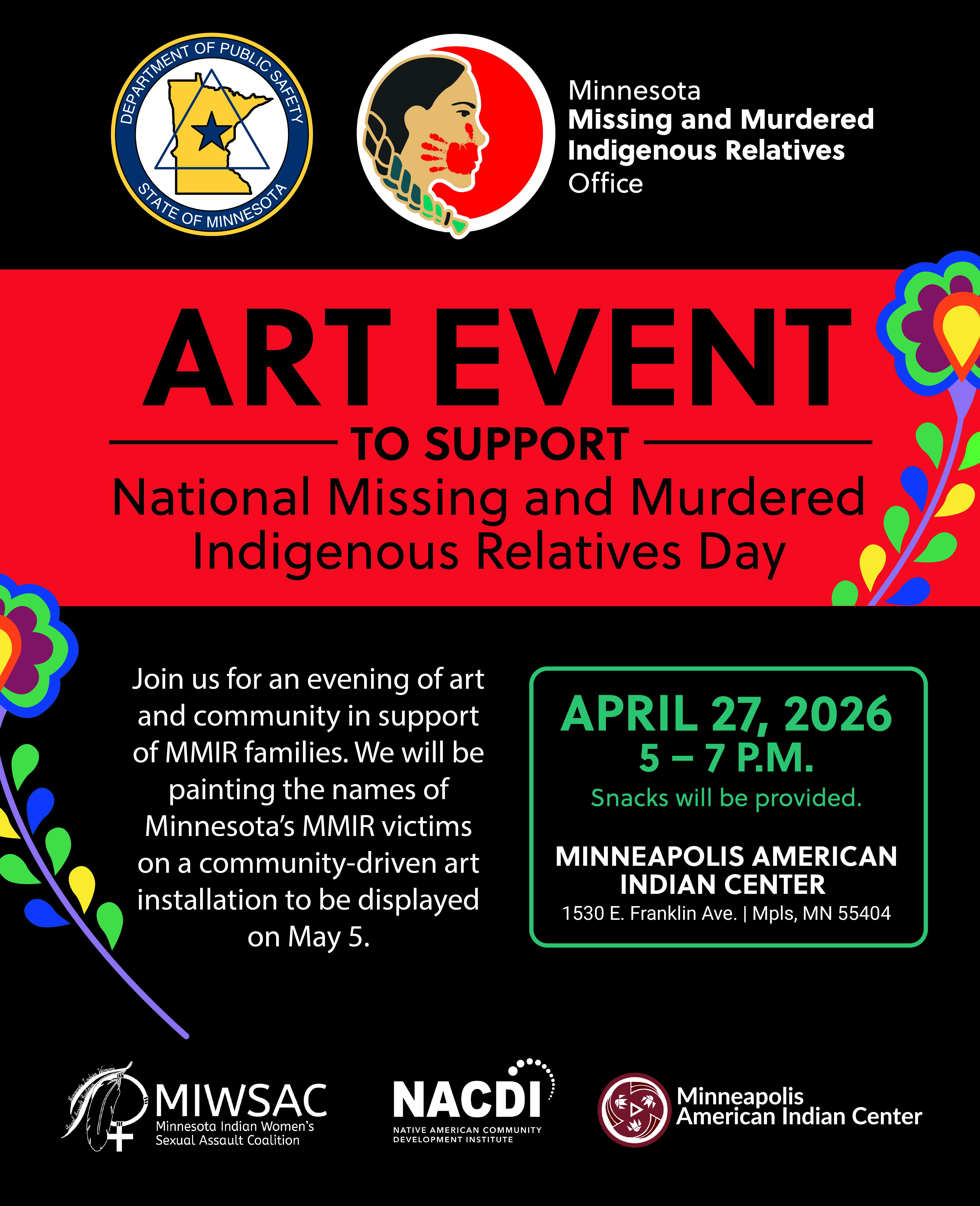 Invitation to art event on April 27