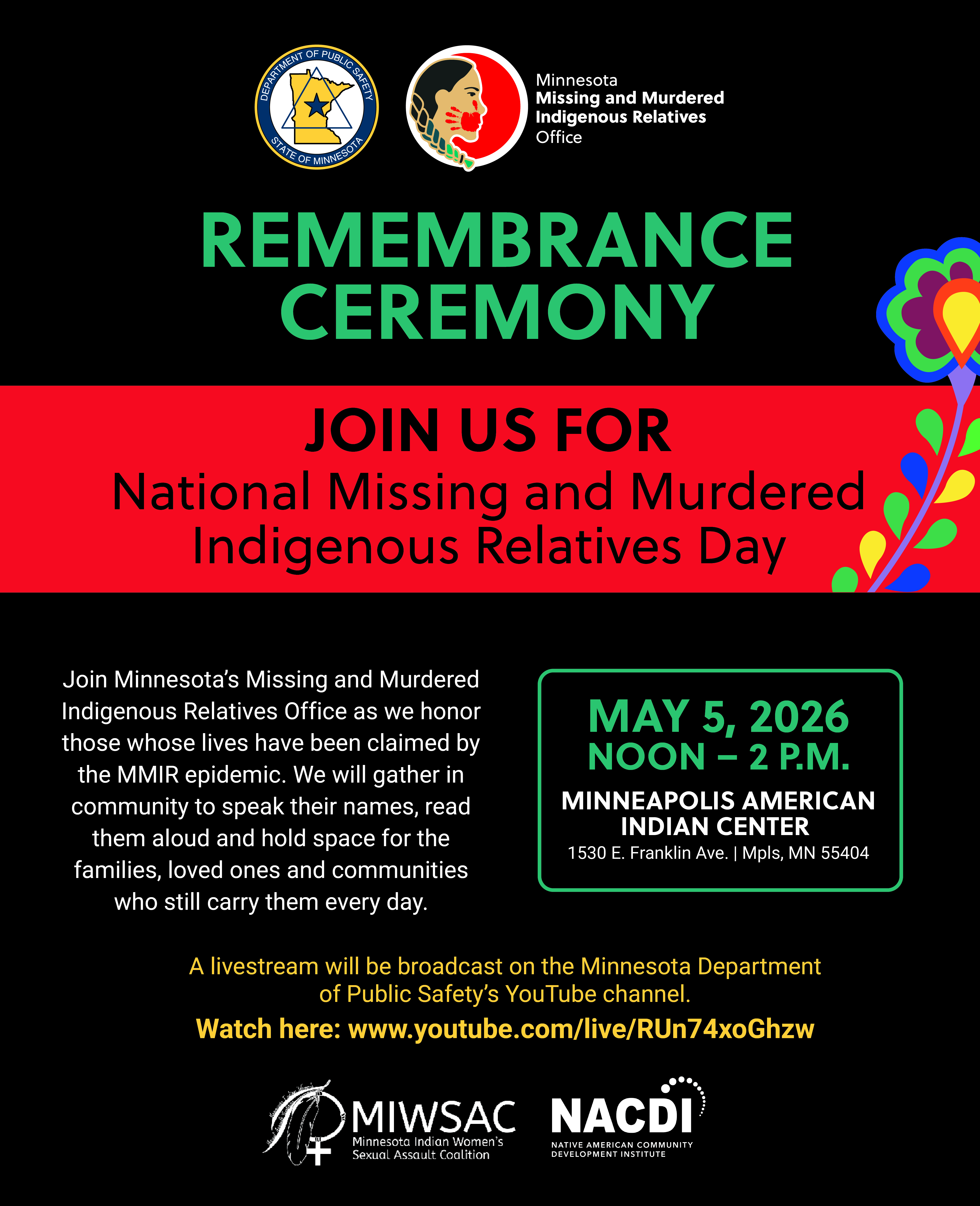 Invitation to May 5 Remembrance Ceremony