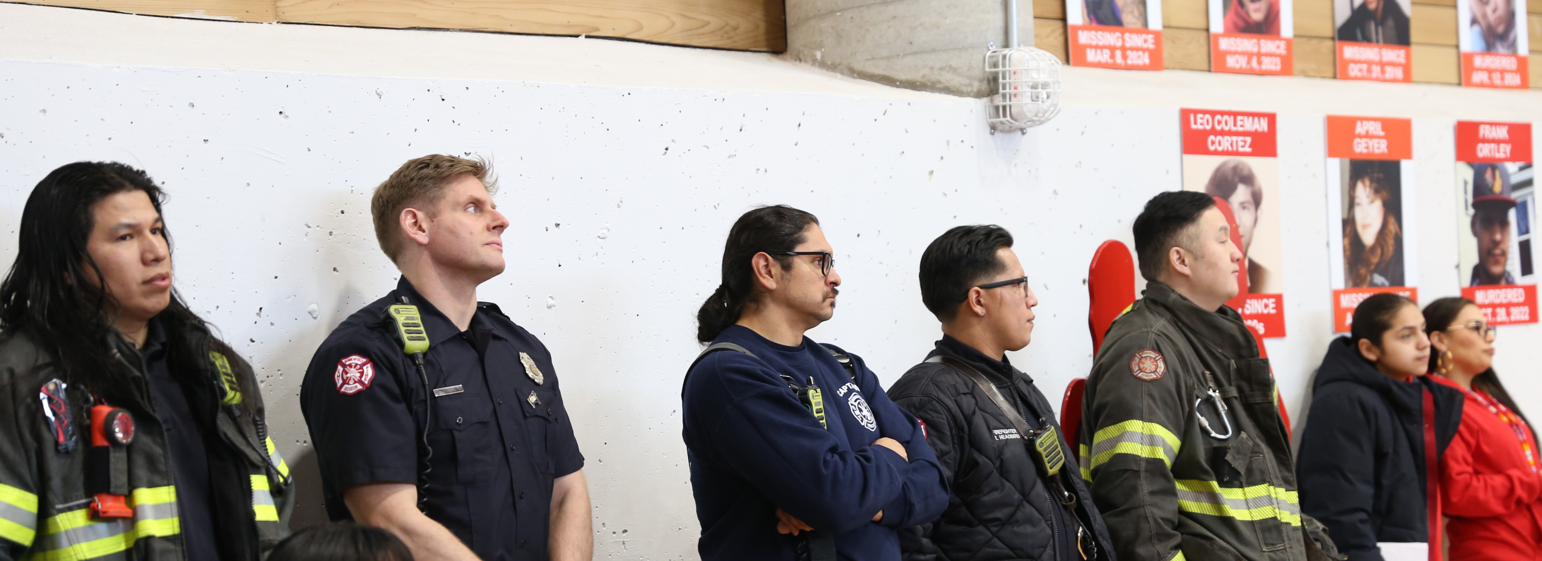 Law enforcement and first responders at the MMIR day of remembrance 2025