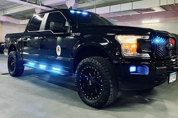  Example of a police pickup truck for traffic enforcement 