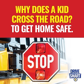 graphic with school bus stop sign